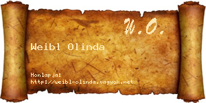 Weibl Olinda névjegykártya